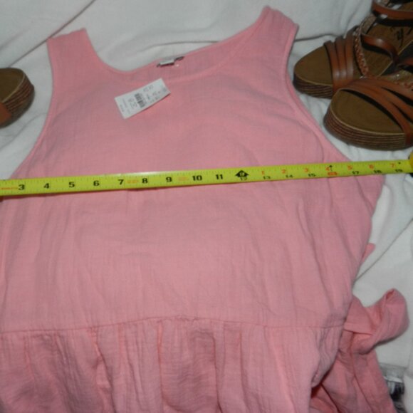 J.Crew Factory $110 Belted Gauze Midi Dress in Pink Size 10 🆕FAST⌚📦🏃🏻💨⚡🚚 - Picture 12 of 14